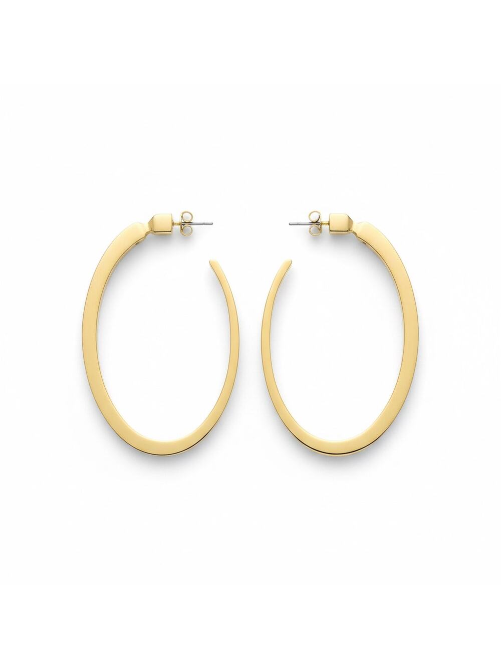 India Hicks Gold Oval Hoop Earrings